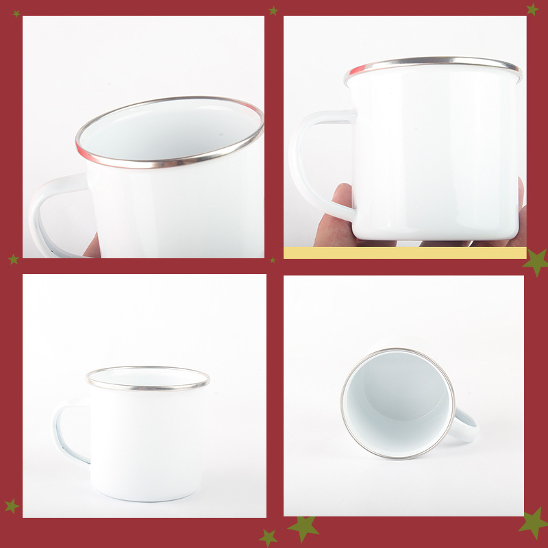 Stainless Steel Camping Mugs, 4pcs Camping Coffee Cup With Foldable Handle, 300ml Stackable Metal Cups For Backpacking Hiking Hunting Fishing Picnic Travel(Silver