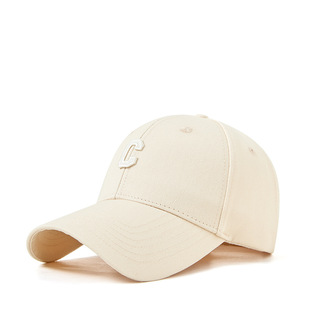 Multi-Color good quality C letter cotton baseball cap men and women spring and summer sun protection dome curved brim peaked cap