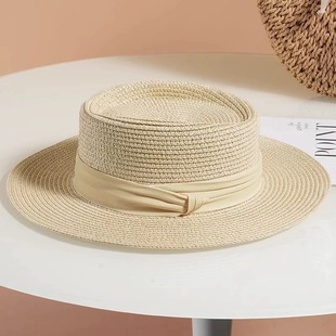 Lace Bow Sun Hat Foldable Straw Hat Women's Summer Sunscreen Hat Basin Hat Hollow Crochet Hat Sun Hat