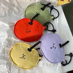 Emoji Apple портмоне креативная сумка для хранения фруктов и наушников Милая мультяшная сумка в кремовом стиле Apple LQB17