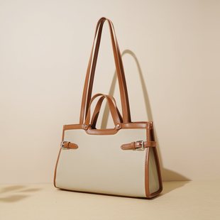 New Texturous Cowhide Tote Bag Large Capacity Work Commuter Underarm Bag Mother Bag Portable Shopping Bag