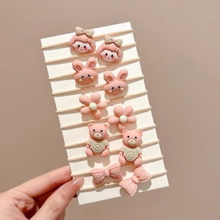 Baby Hair Rope High Elastic Durable Hair Rope Little Girl Flower Rubber Tendon Girls' Hair Rings No Hair Injury Children's Women's Hair Accessories