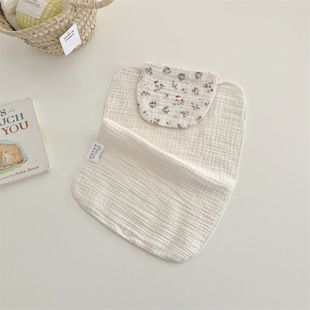 Korean Style Instagram Style Floral Sweat Absorbent Towel Baby Children's Kindergarten Pad Towel Cotton Gauze Baby Sweat-isolating Towel