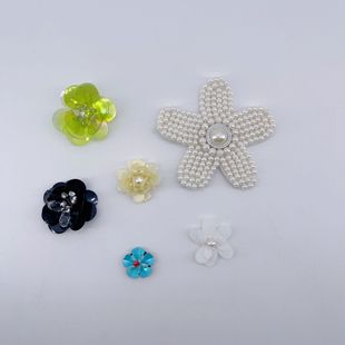 New in stock manufacturers supply beaded fashion sequins flower cloth stickers clothing bag accessories DIY