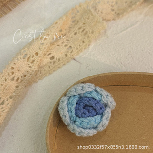 Wool handmade eternal flower small rose head simulation handmade bouquet diy clothing accessories accessories wholesale