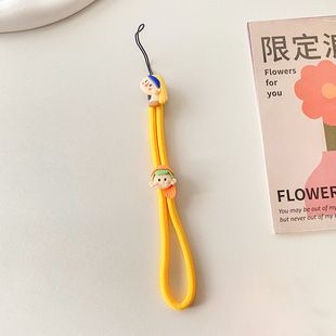 Cute bear mobile phone lanyard mobile phone ornaments lanyard rope anti-lost rope adjustable short rope phone case lanyard in stock