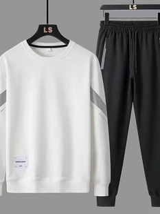 suit men's 2024 spring and autumn new sweater men's winter leisure sports two-piece long sleeve top pants men's