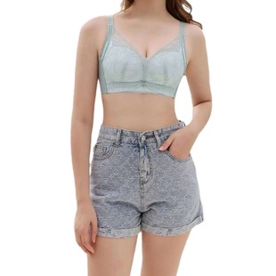 3315 sexy lace bra with underwear ultra-thin big chest small Crystal Cup memory soft steel ring bra