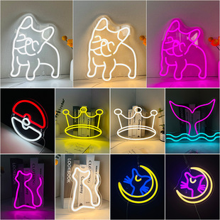 Children's room cross-border direct supply of acrylic neon lights fixed led decorative lights made of net red indoor led atmosphere lights