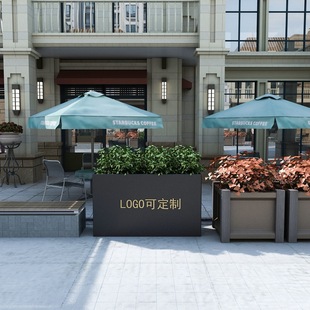 Iron new outdoor combination flower box flower jar sales Department Commercial Street outdoor fence partition screen flower stand flower trough