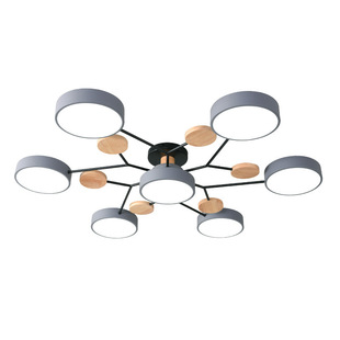 Cross-border Nordic Style Living Room Ceiling Lamp Modern Simple Japanese Style Homestay Bedroom Lamp Creative Macaron Led Chandelier