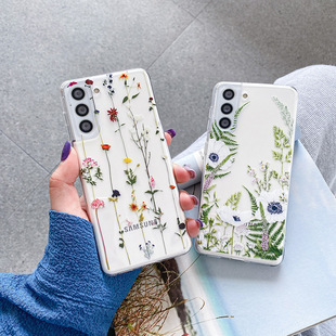 Применимо для Samsung S25ultra Apple 16pro виноградная лоза сушеные цветы Цветочный чехол для телефона A56 окрашенный tpu защитный чехол