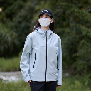 Couple Outdoor Graphene Hooded Soft Shell Windproof Waterproof Warm Jacket Printed LOGO Work Clothes Jacket