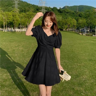 dress Women's French Style Elegant Backless dress Retro Slimming Design Niche Skirt