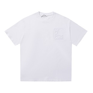 Cross-Border 25Ss Luojia High-Quality Embroidered Logo Loose Cotton Short-Sleeved Men's and Women's Casual Fashion Versatile T-Shirt