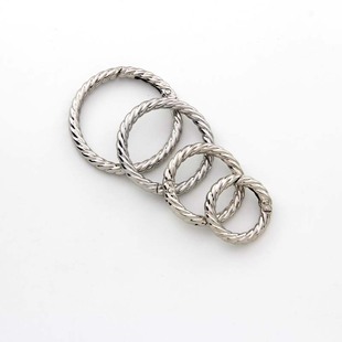 Twist Spring Ring DIY Ring Keychain Hanging Decoration Luggage Hardware Accessories Open Ring Multi-specification Bamboo Ring