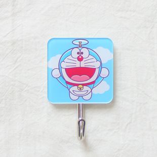 Cute Cartoon Household Hook Portable Punch-free Installation-free Adhesive Hook Strong Door Rear Bathroom Kitchen Clothes Hook