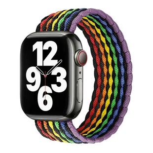 Рекомендуется применимо applewatch Apple Watch модный Ремешок Модные ветровые полосы нейлоновый Плетеный ремешок iwatch с одной петлей