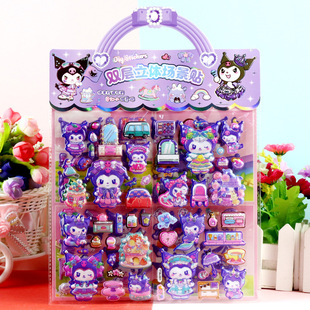 Новый детский мультфильм двухслойный стерео Sanrio Culometty Sticy Ultraman наклейка пузырь