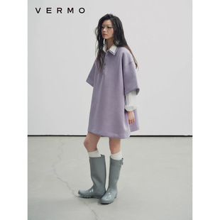 3193# VERMO nice color crisp oversized short sleeve polo shirt top