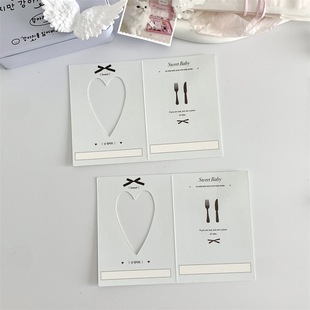 Hollow out mini ins folding card out cardboard protection small card packing material decoration folding diy message card