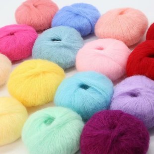 9 PCs high proportion wool mohair yarn fine wool ball 42 colors can be dyed factory direct supply in stock wholesale