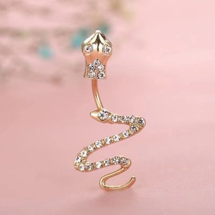 Snake belly button ring body piercing jewelry European and American hot sale stainless steel Cobra belly button nail Amazon AliExpress