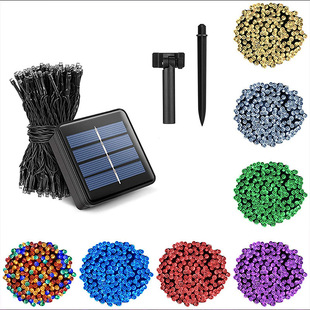 Factory wholesale remote control solar string lights courtyard Christmas holiday decoration outdoor waterproof lights all over the sky star string lights