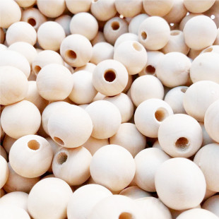 Factory wholesale wooden crafts lotus 20MM round beads half hole wooden beads not through hole beads DIY accessories