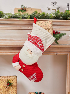 Christmas decorations Santa Claus children's small socks Christmas tree pendant Christmas socks gift bag San Qin Xuan