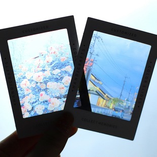 Vertical Transparent Polaroid Handmade Film Reversal Film Photo Idol Support Light and Shadow Card Batch Customization