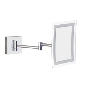 LED with light makeup mirror metal rectangular bathroom beauty mirror folding hotel bathroom makeup mirror manufacturers