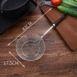 Stainless steel colander household hot pot spoon line leakage fried large noodle fishing dumpling strainer filter spoon wholesale