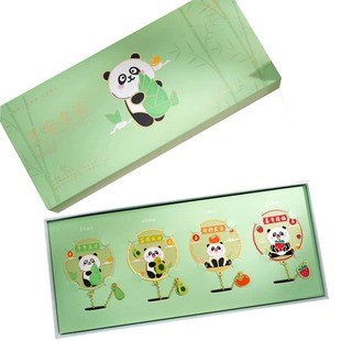 Chengdu Panda Metal Bookmark Gift Box Classical Chinese Style Beijing Tsinghua University Tourism Cultural and Creative Features Commemoration