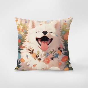 Cute dog cute pet pillow double-sided adjustable pillow living room sofa bedside backrest car chair waist pillow