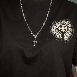 Trendy Cross Pendant Adjustable Chain for Men and Women, European Hip-Hop Vintage Sweater Chain