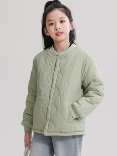 Foreign trade export children's down cotton-padded jacket inner container for boys and girls students warm and velvet coat for large children's cotton-padded clothes
