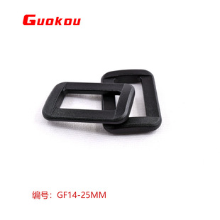 Dongguan manufacturers supply high quality plastic shoe buckle 25MM square buckle plastic lip buckle color can be set