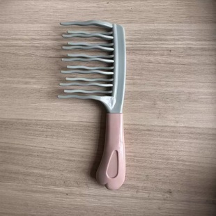 Double-row wave teeth curling hair comb handle scalp massage comb fluffy comb barber shop anti-static curly hair styling comb