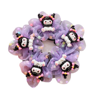Kulomi Cartoon Hair Net Girl's Cute Korean Style Flower Hair Net Headwear Little Girl Hair Hair Hair Hair Accessories
