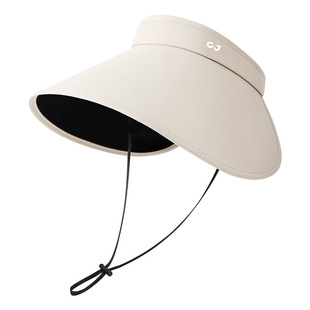 Summer New Outdoor Sunscreen Hat Black Glue Big Brim Sunshade Empty Top Breathable Anti-UV Foldable XMZ292