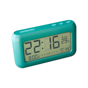 New large screen simple charging alarm clock bedroom bedside electronic clock LCD multi-function clock rechargeable 2110