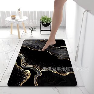 Nordic Light Luxury Marble Diatom Mud Wholesale Absorbent Non-slip Mat Toilet Door Quick-drying Foot Mat Non-slip Mat