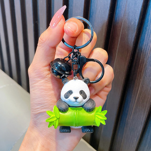 Бамбуковый брелок Panda нежный бамбук милый панда подвеска рюкзак подвеска автомобильная цепочка для ключей подарок оптом