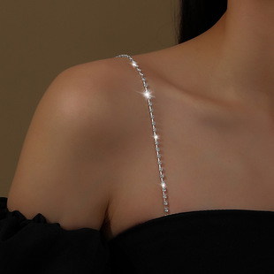 Explosive multi-row rhinestone underwear adjustment bra invisible shoulder strap bridal wedding dress metal shoulder strap clothing accessories wholesale