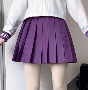 in stock wholesale JK uniform skirt jk solid color skirt half pleated cyanotic black school uniform basic summer women
