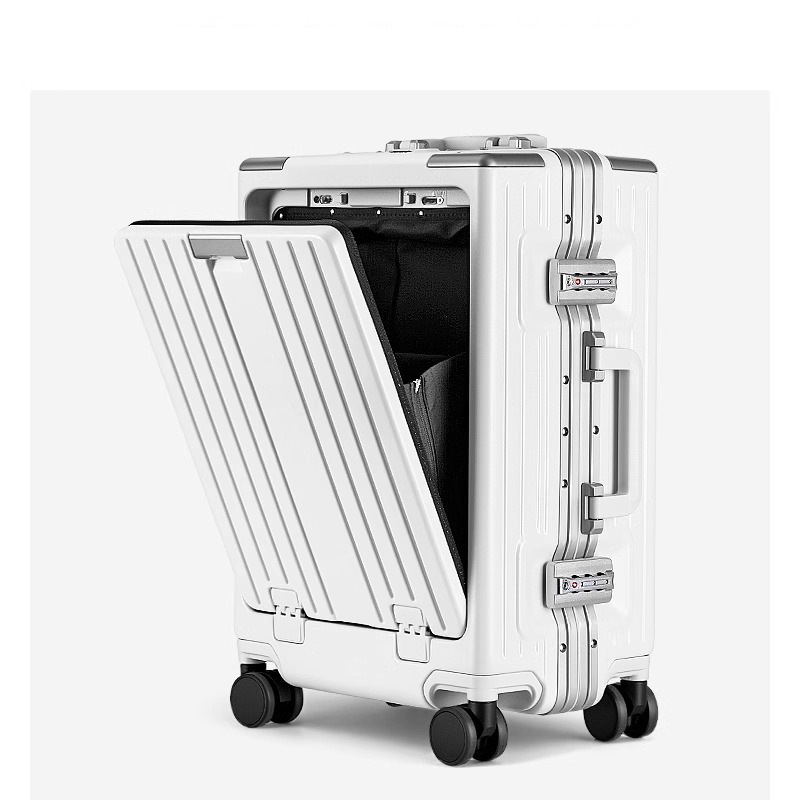 High-end front open lid trolley case 2025 new luggage men's and women's travel luggage 20 inch boarding box password box