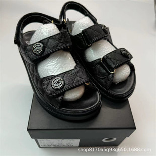 2025 cross-border e-commerce new style small style velcro sandals beach flat sandals women's high-grade Roman style women's shoes