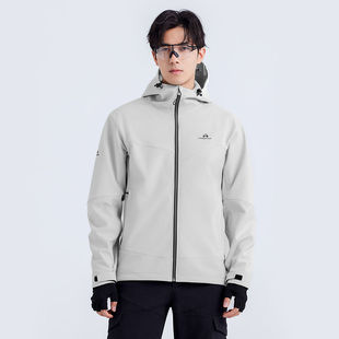 [Seal Soft Shell] Road Teach Outdoor Mountaineering Men's Spring New fleece-lined Hooded Waterproof Windproof Jacket
