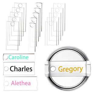 Cross-border acrylic diy brand name Cup accessories nameplate suitable for Generation 40 oz cup lid personalized brand